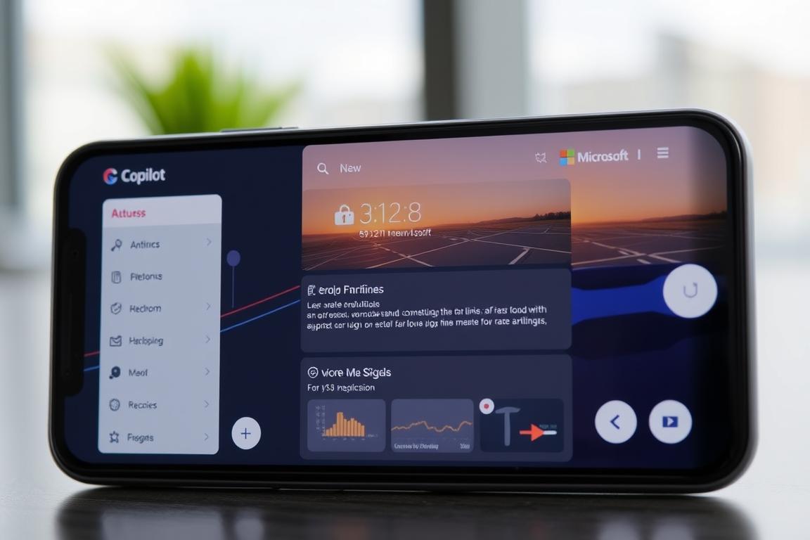 Ein Bild von Microsoft Copilot auf einem Smartphone