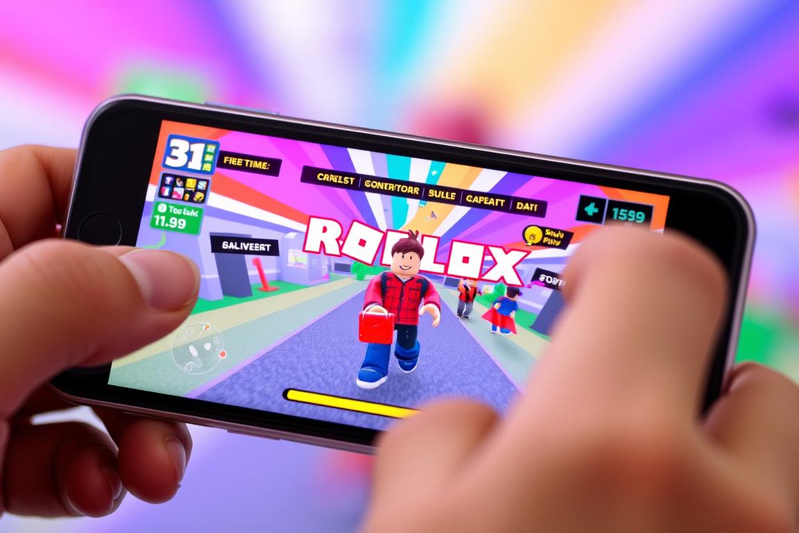 Ein Bild von Roblox auf einem iPhone