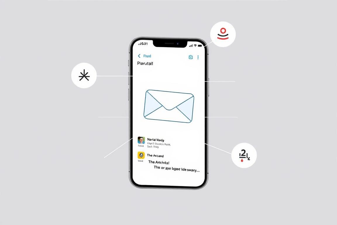 Ein Bild von der Apple Mail App auf einem iPhone