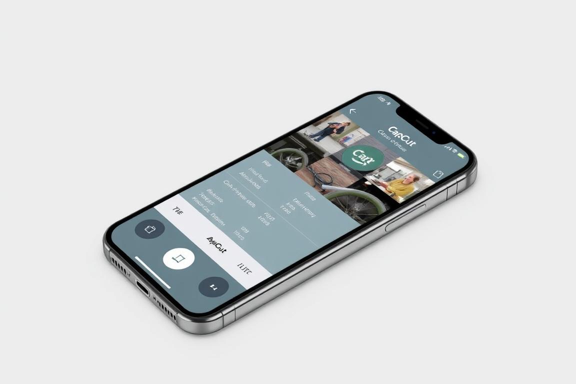 Ein Bild von der CapCut-App auf einem iPhone