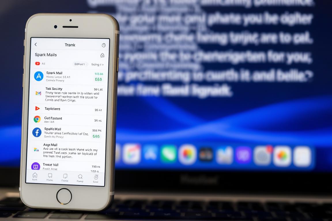 Ein Bild von der Spark Mail App auf einem iPhone