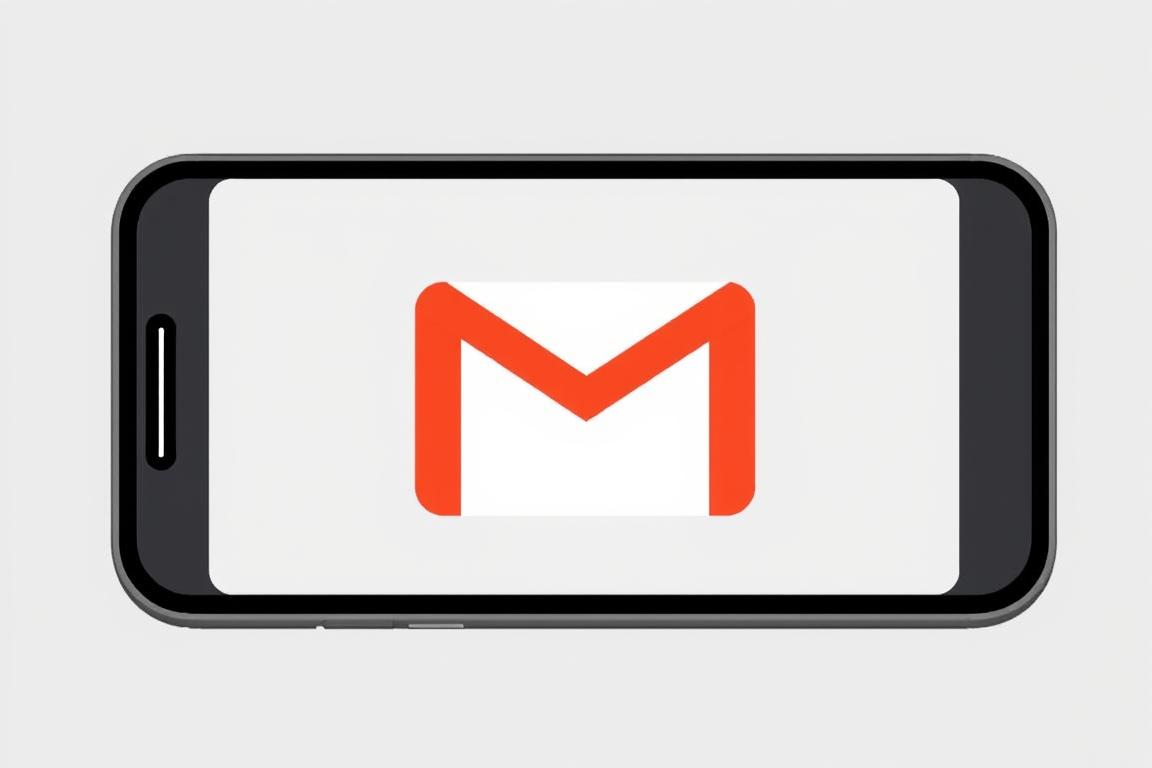 Eine Abbildung der Gmail-App für iOS auf einem iPhone