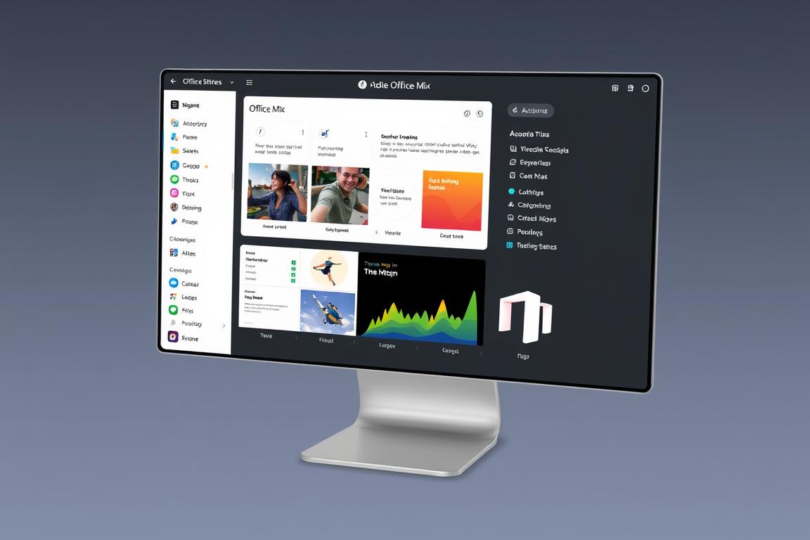 Erstelle ein Bild von der Office-Mix Oberfläche