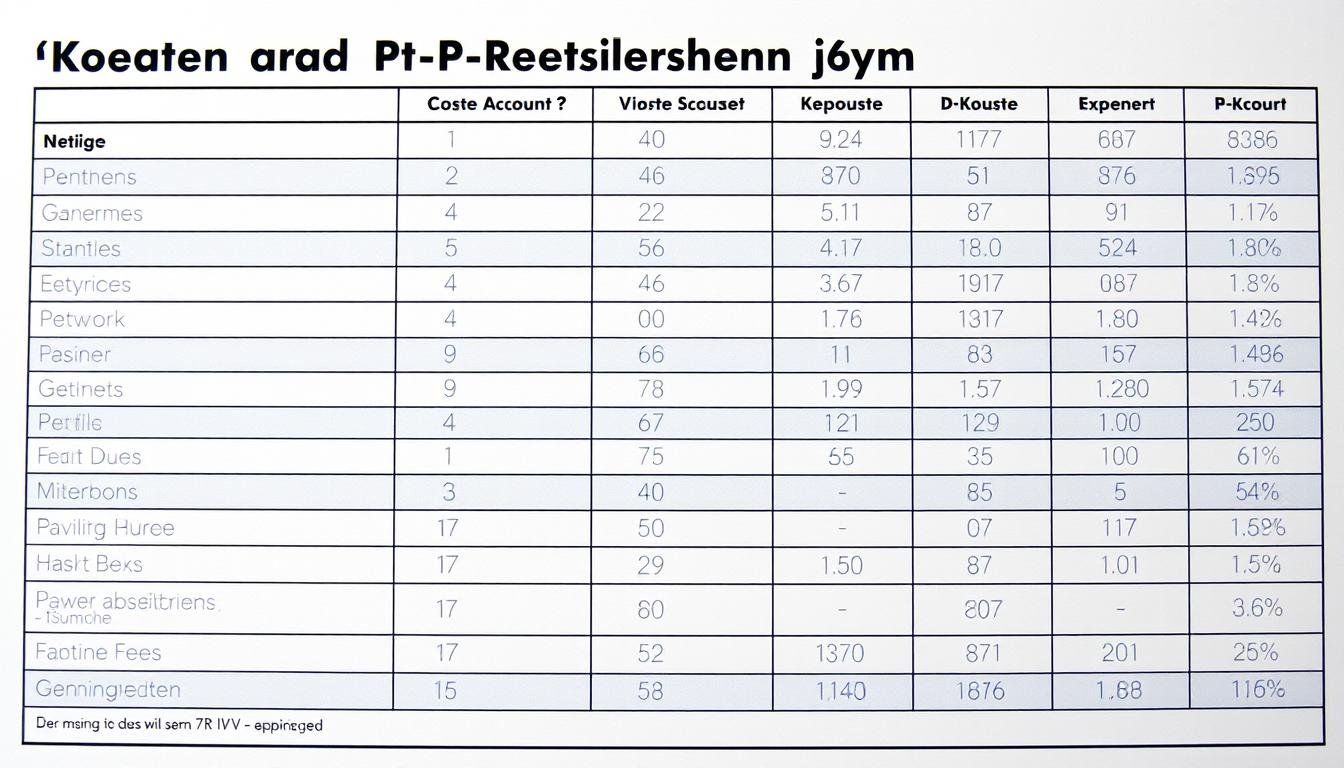 P-Konto Kosten Übersicht