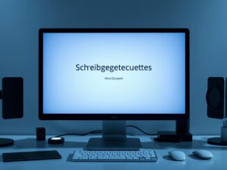 Word-Dokument mit aktivem Schreibschutz auf dem Bildschirm